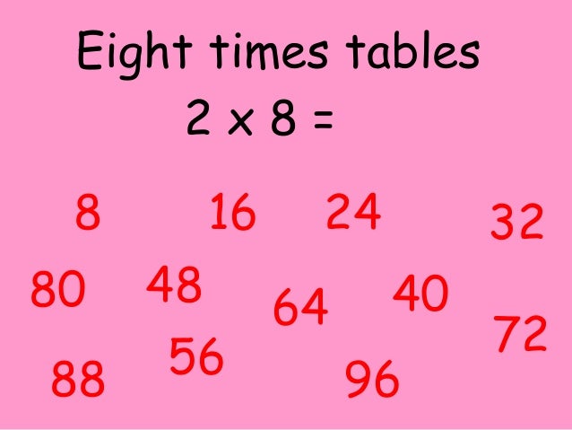 8 tables interactive