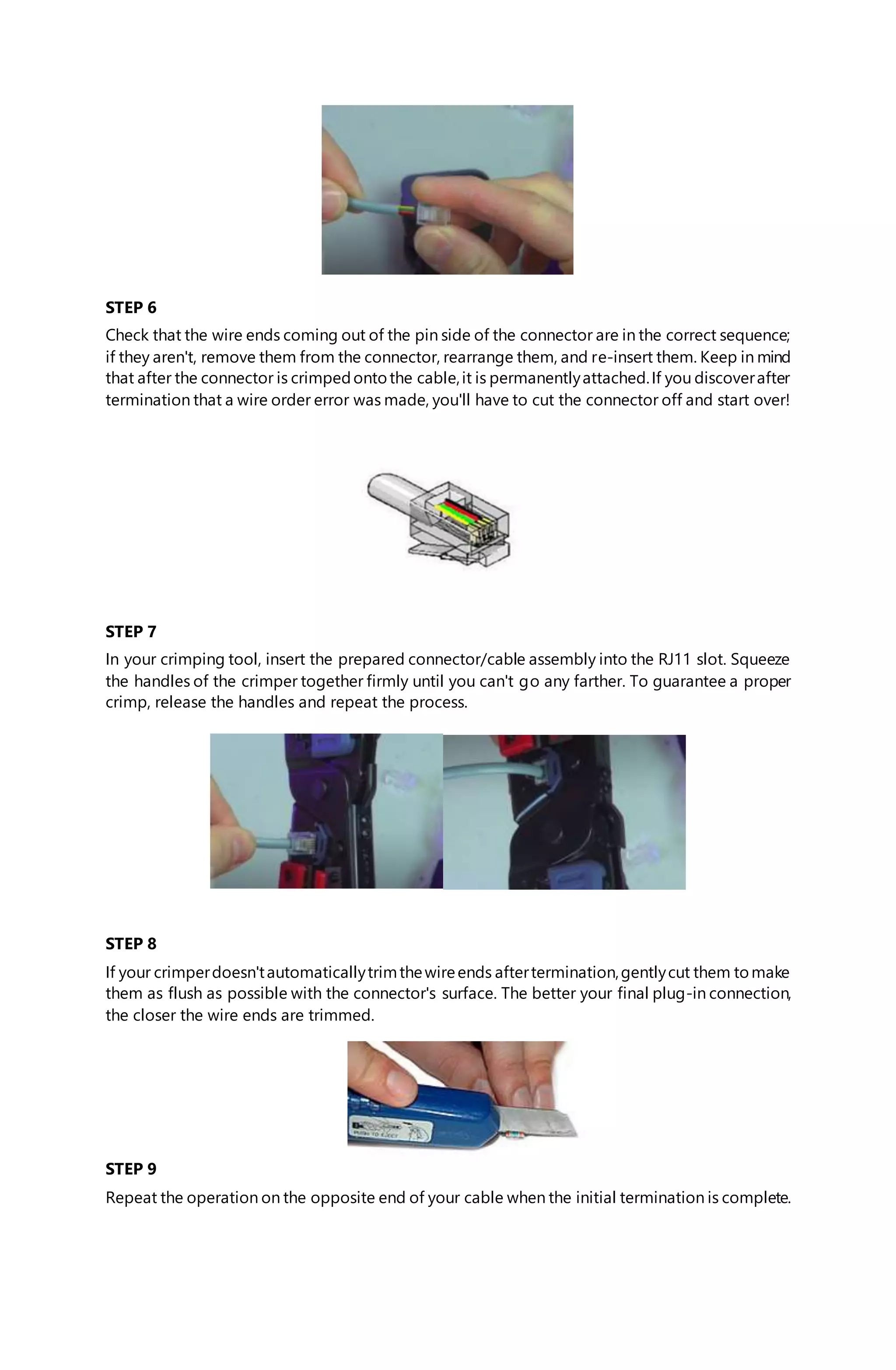 Terminate Rj12 Terminating RJ11 Connector | DOCX