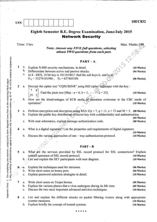 8th semester VTU Electronics and Communication Engineering  till jan 2018