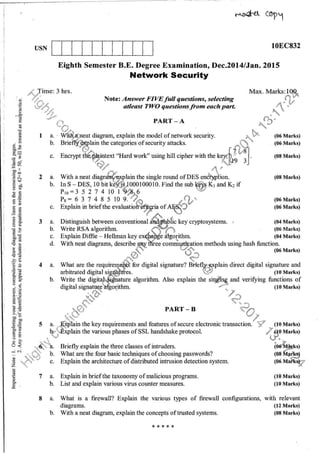 8th semester VTU Electronics and Communication Engineering  till jan 2018