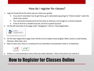 How to Register for Classes Online
 