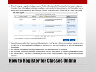 How to Register for Classes Online
 
