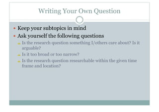 8 Th  Grade Research