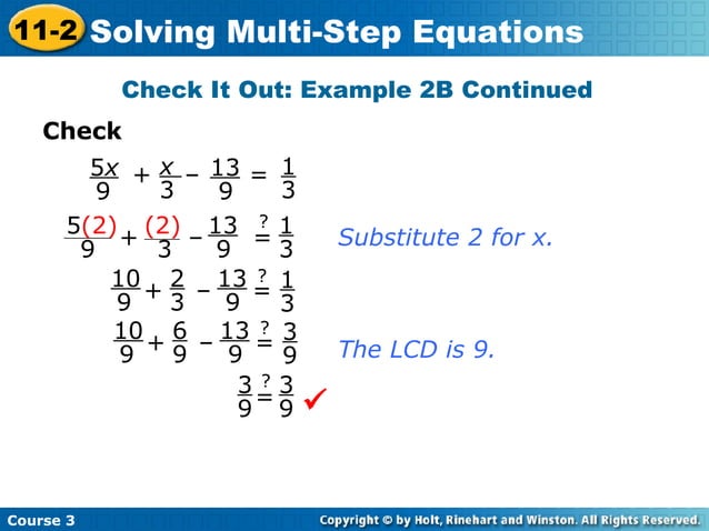 8th grade solving simple equations Practice