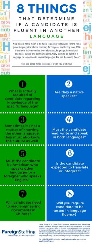 8 Things That Determine If A Candidate Is Fluent In Another Language