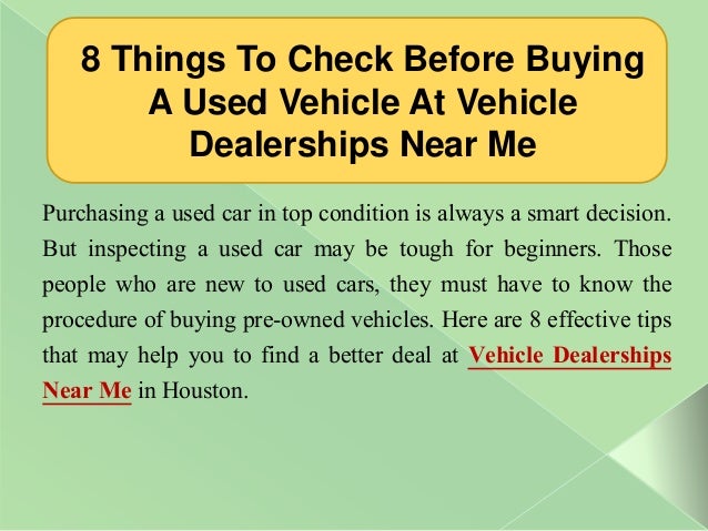 what should you check when buying a used car