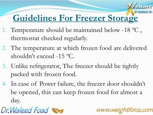8- Freezer and Dry Storage, Who Keys to Safe Food