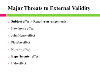 8th lect validity threats | PPT
