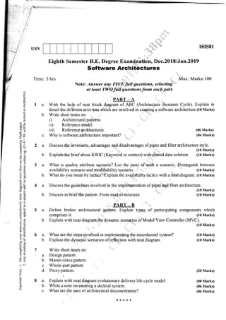 8th Semester Computer science & Information Science  VTU 2010 Scheme question papers till Jan 2019
