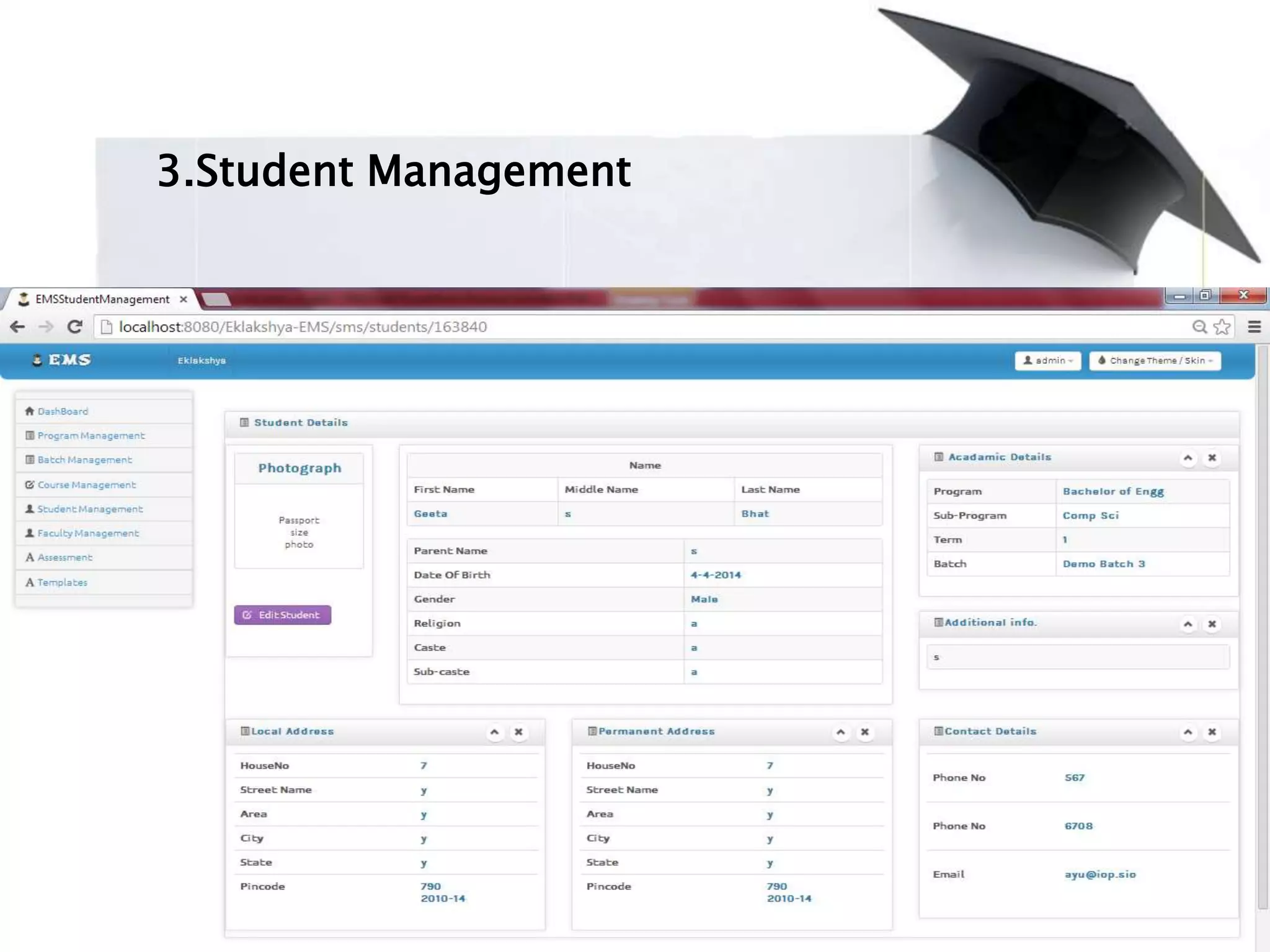 3.Student Management
 