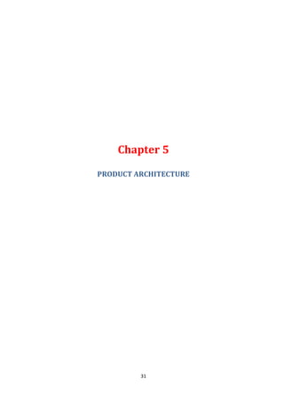 31
Chapter 5
PRODUCT ARCHITECTURE
 