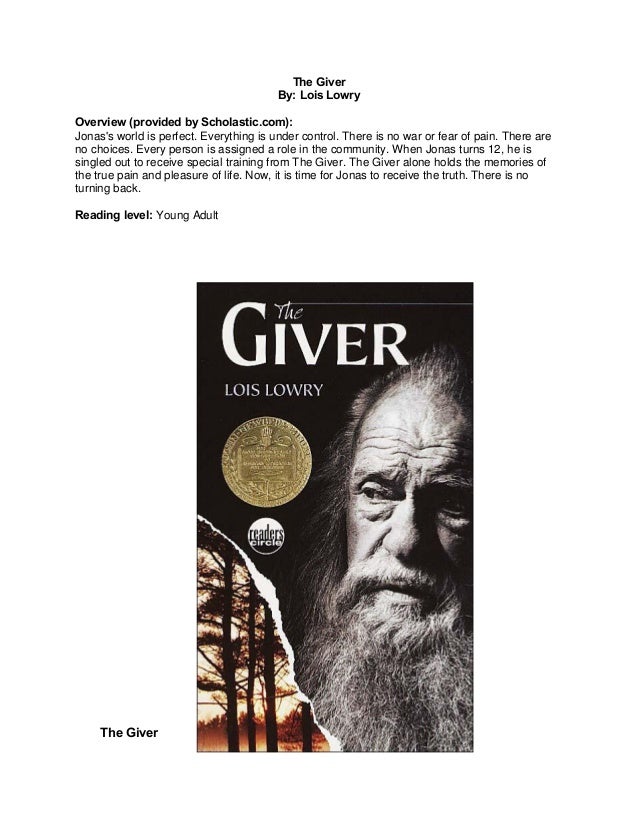 censorship of lois lowrys the giver essay The giver’s dystopia: total equality and no humanity “submitting to censorship is to enter the and that is the most dangerous world of all” —lois lowry. censorship of lois lowrys the giver essay The giver’s dystopia: total equality and no humanity “submitting to censorship is to enter the and that is the most dangerous world of all” —lois lowry.