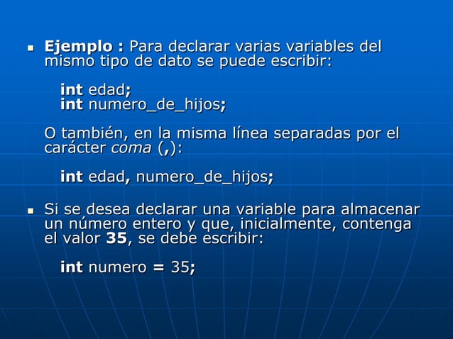 8 tipos variables constantes | PPT