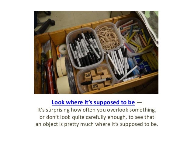 8 Tips for Finding Misplaced Objects