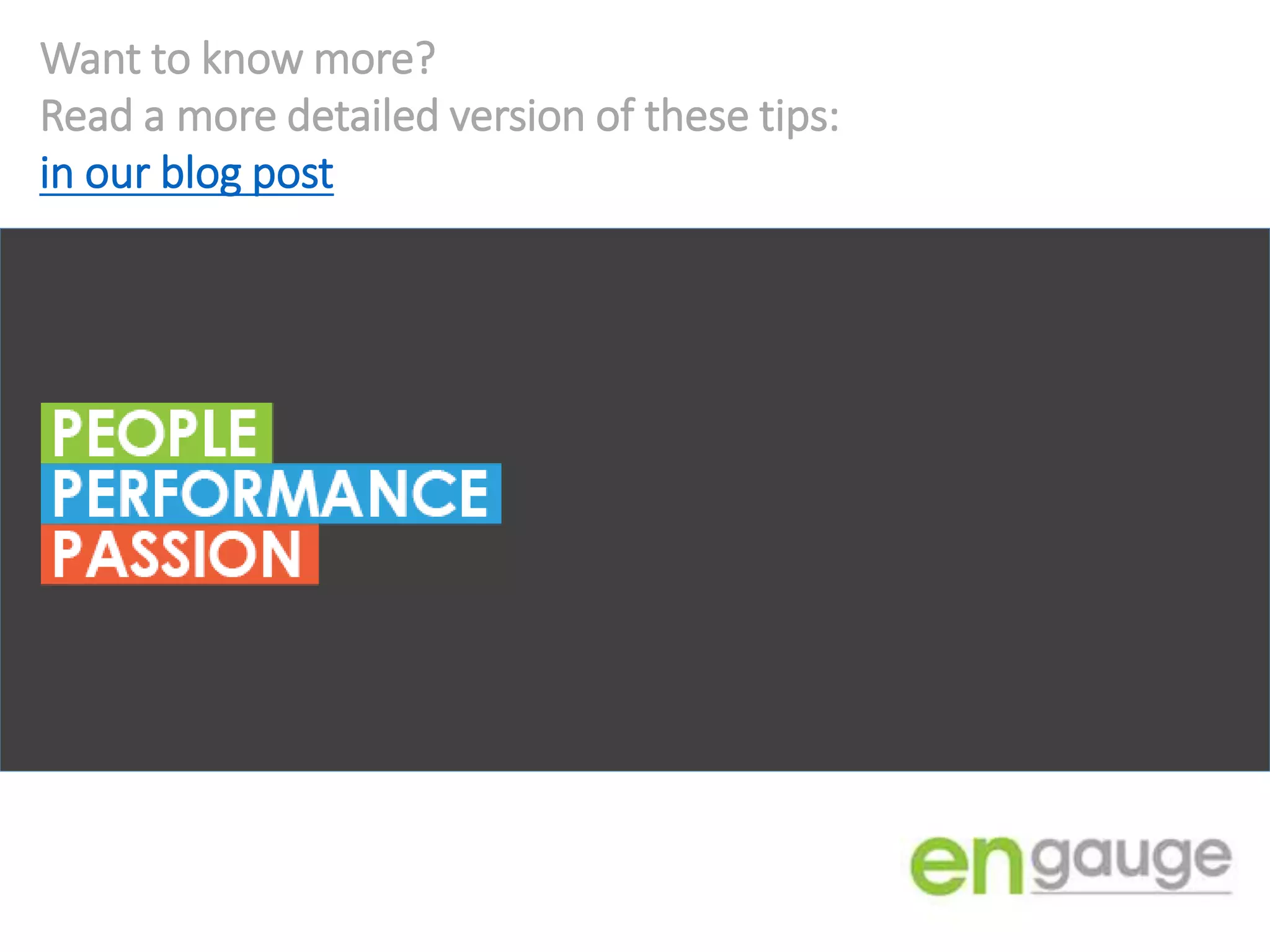 Want to know more?
Read a more detailed version of these tips:
in our blog post