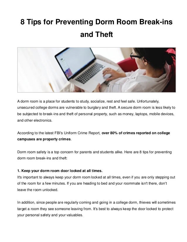 8 Tips for Preventing Dorm Room Breakins and Theft