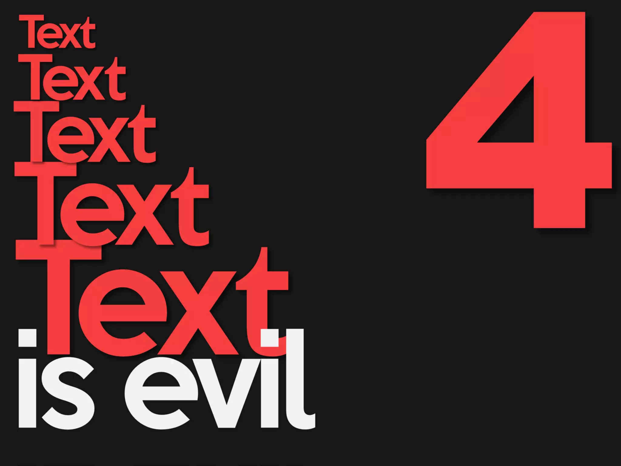 Text
is evil
Text
Text
Text
Text
 