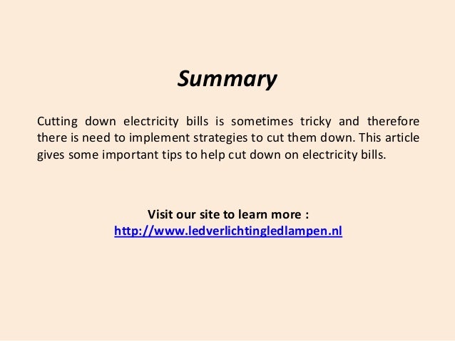 8 tips to cut down electricity bills