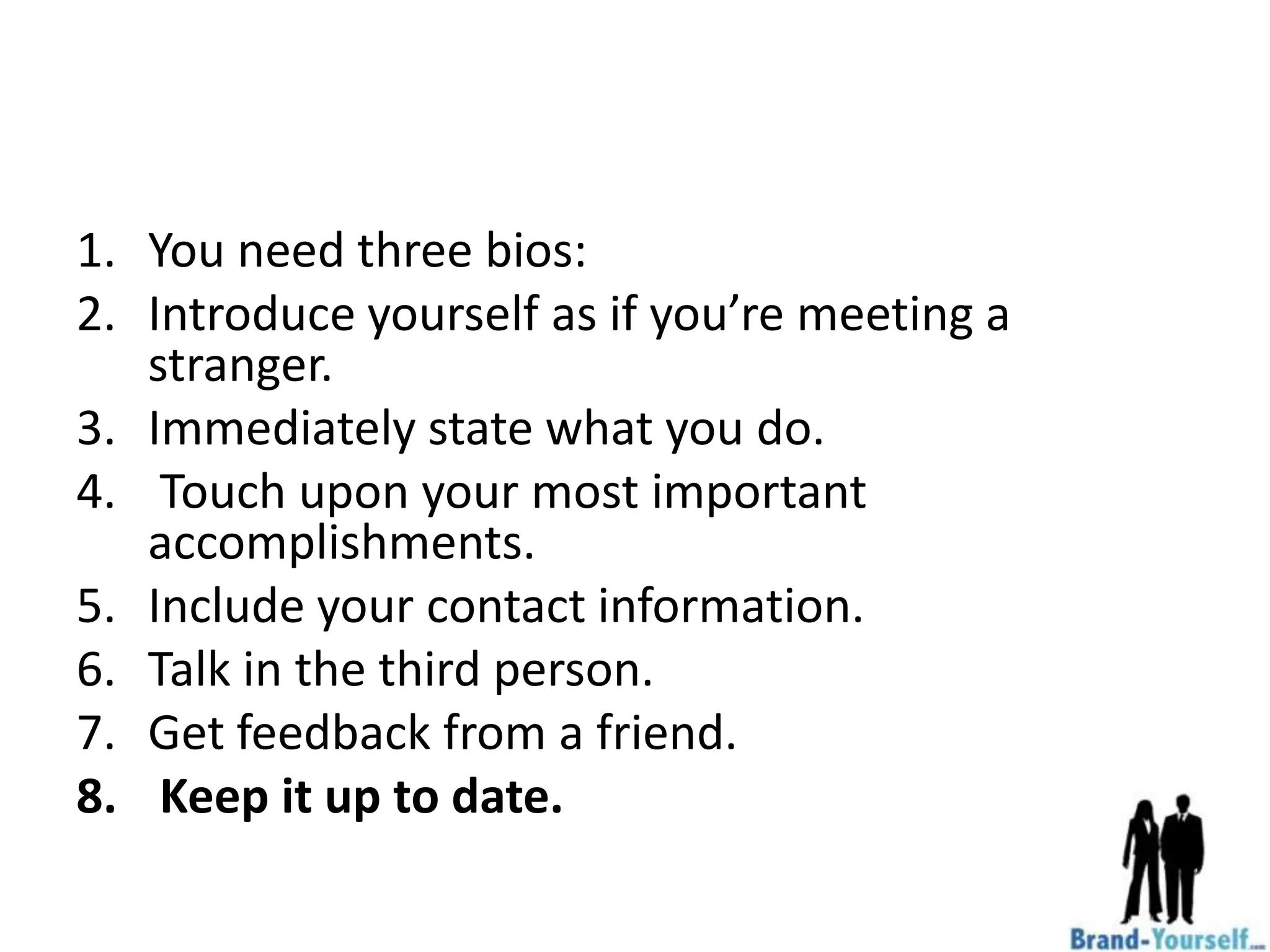 8 Tips To Write A Professional Bio Ft Dan Schawbel