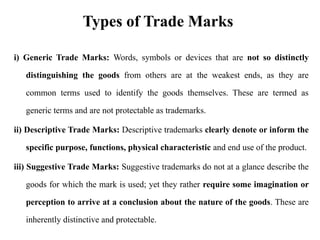 Comprehensive Guide to Trademarks: Types, Legalities, and Benefits | PPTX
