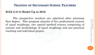 Training of Secondary School Teachers in Pakistan | PDF