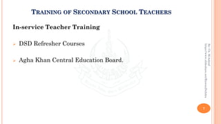 Training of Secondary School Teachers in Pakistan | PDF