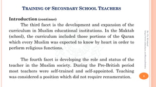 Training of Secondary School Teachers in Pakistan | PDF