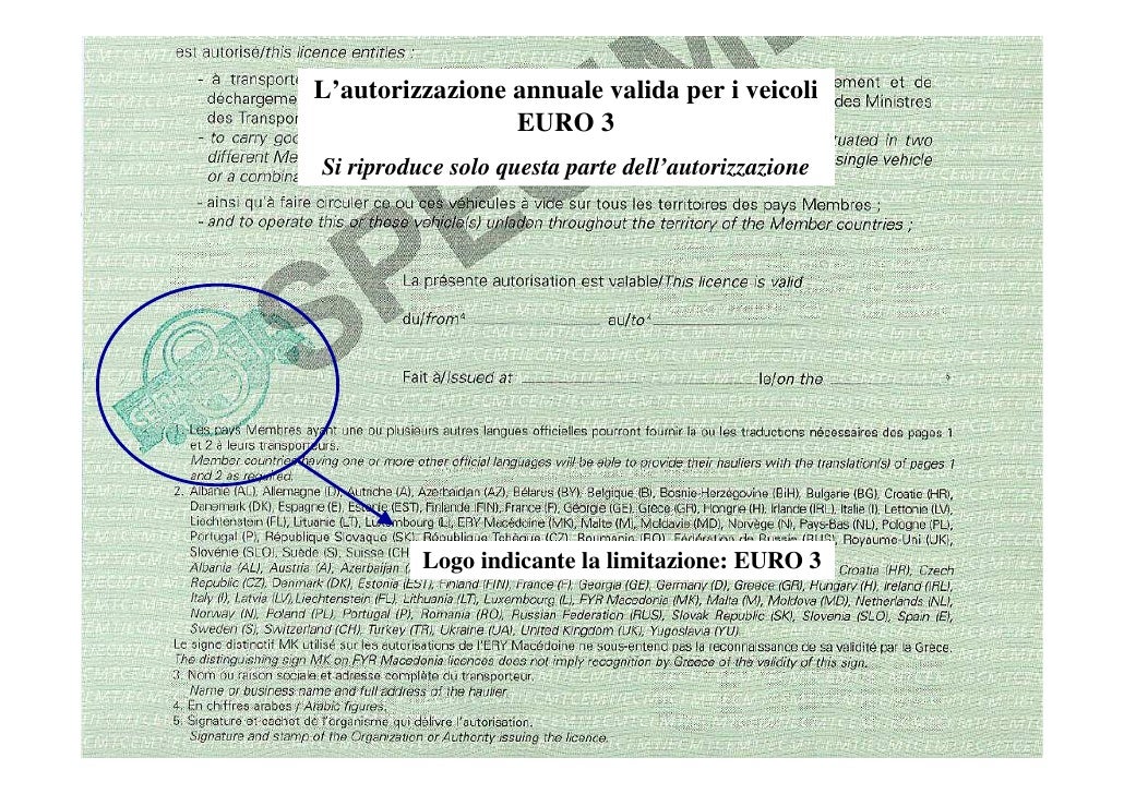 8 trasporto internazionale