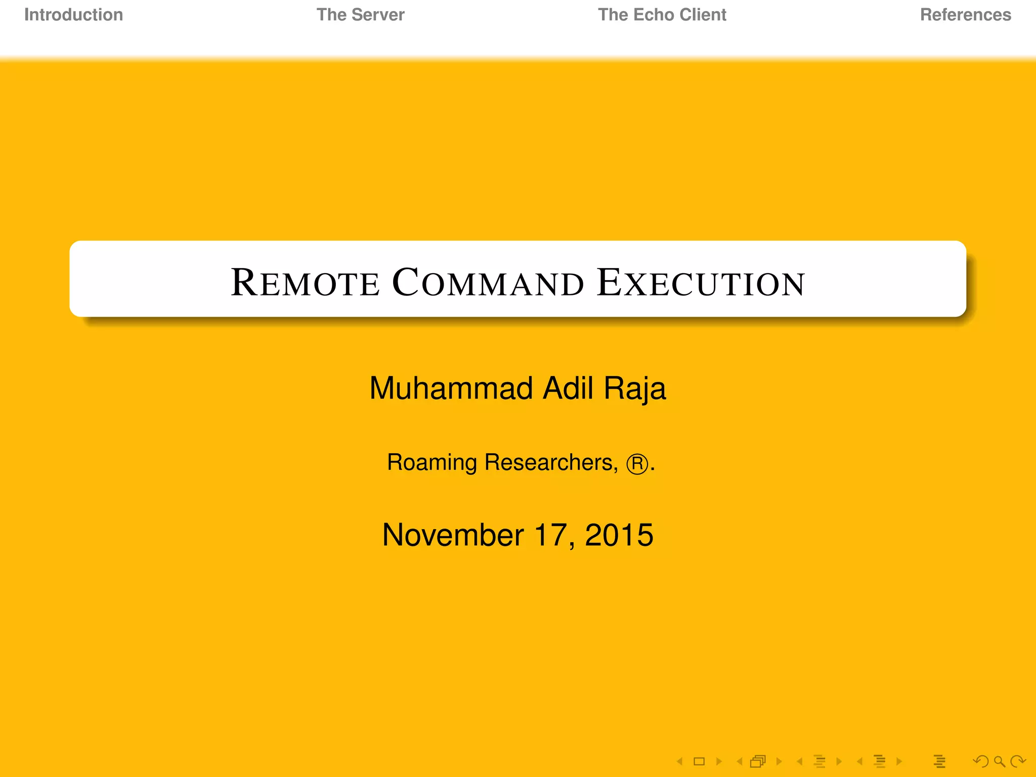 Remote Command Execution | PPT