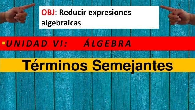 8 Vos Reducir Terminos Semejantes