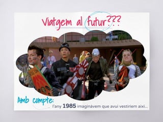 l'any 1985 imaginàvem que avui vestiríem així...
Amb compte:
Viatgem al futur???
 