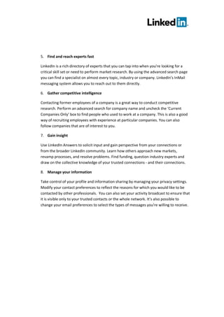 8 Ways CEO's Can Use LinkedIn | PDF