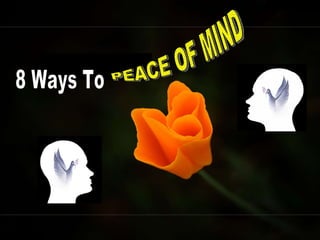 8 Ways To  PEACE OF MIND 