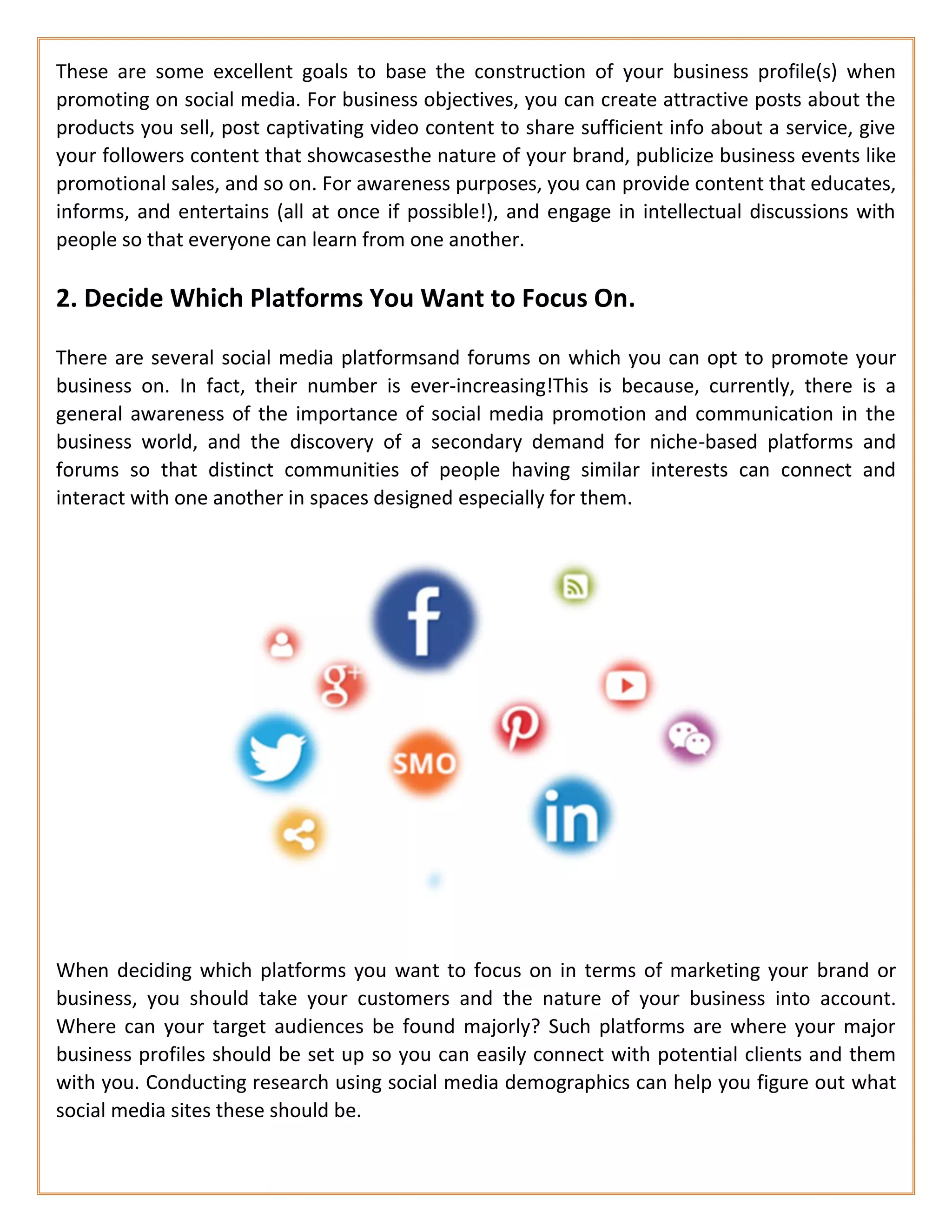 8 ways to properly promote your business on social media | PDF