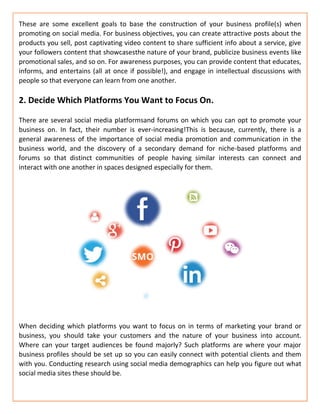 8 ways to properly promote your business on social media | PDF