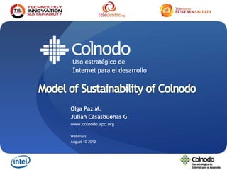 Model of Sustainability of Colnodo