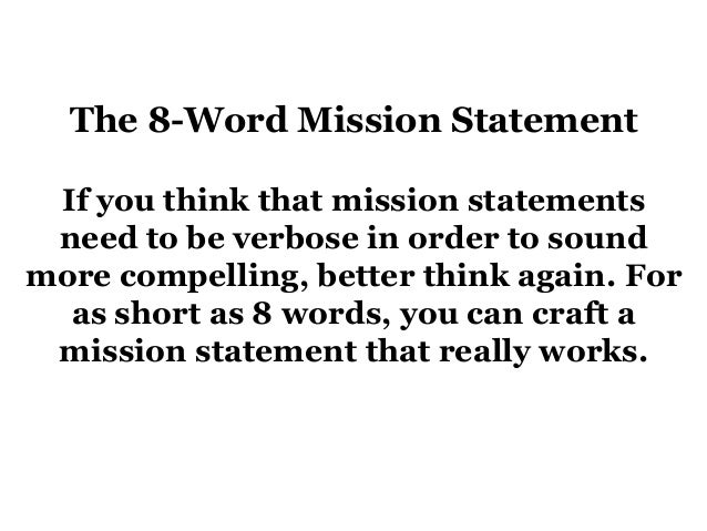 short mission statements