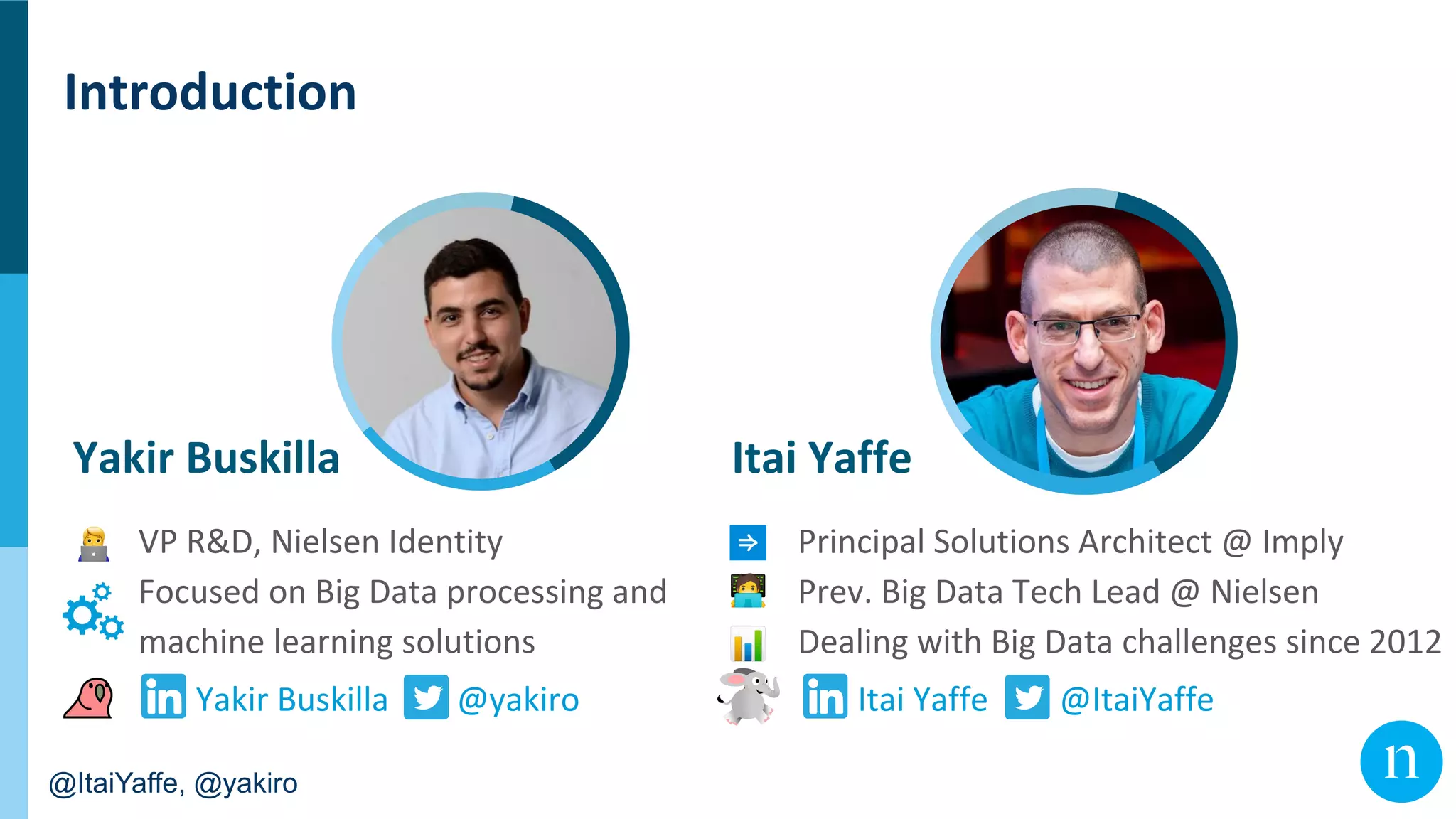 @ItaiYaffe, @yakiro
●
●
●
●
●
 