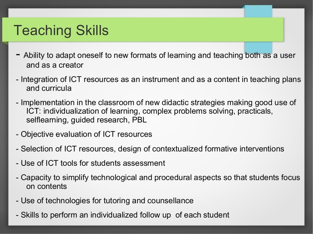 ICT Skills For Teachers