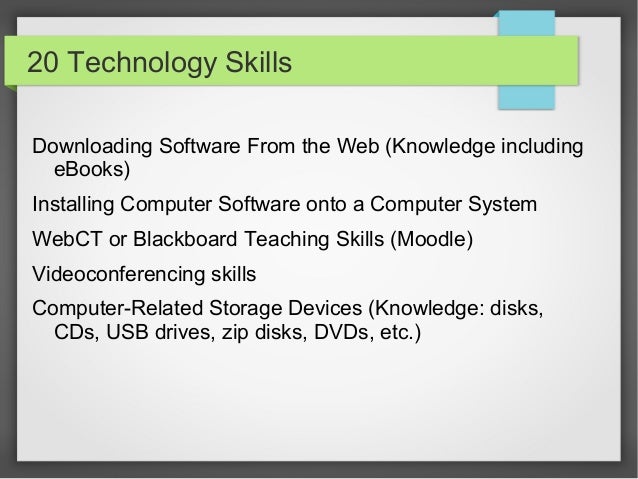 what are computer software skills