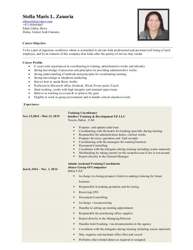 administration cv