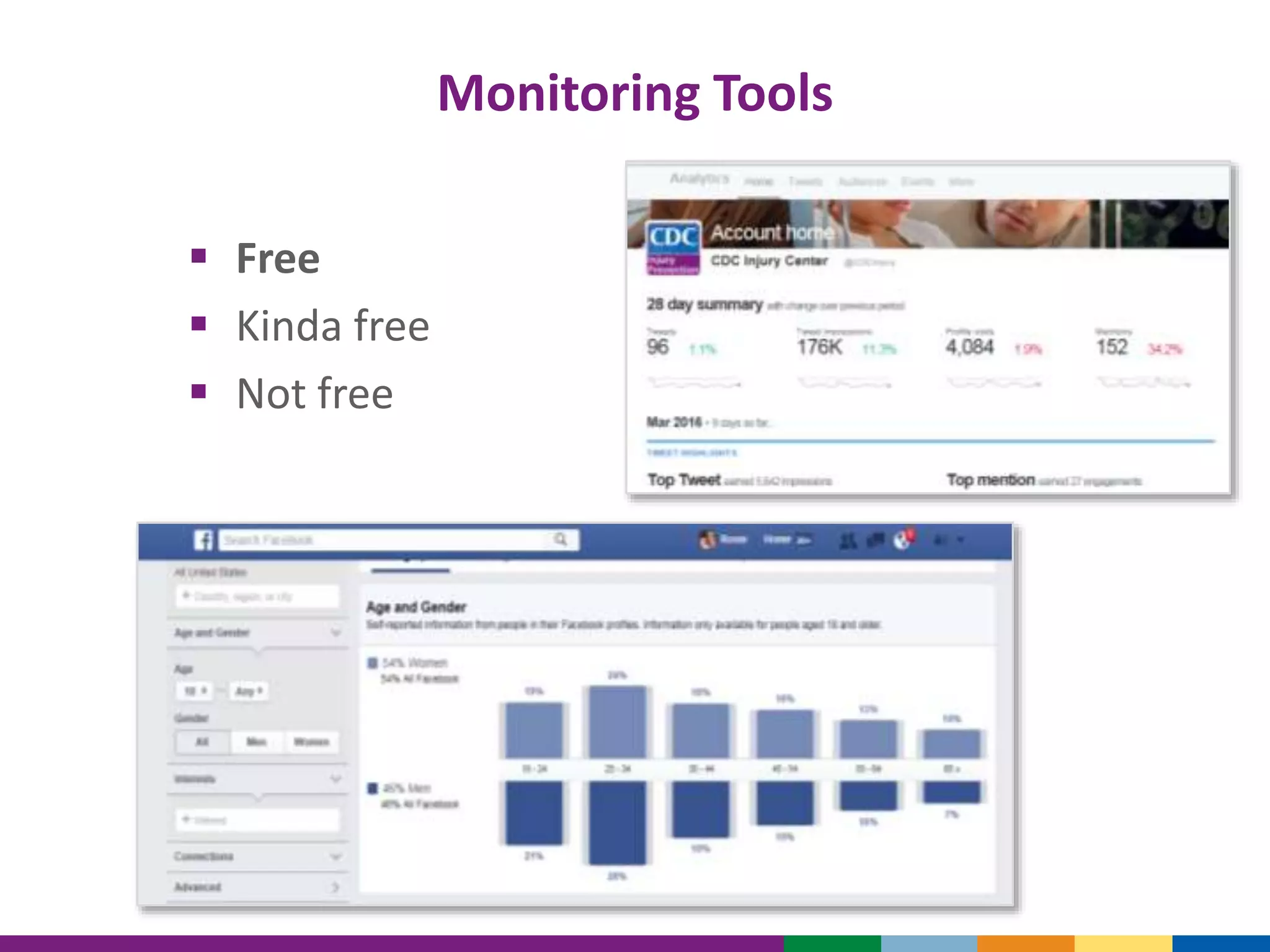 Monitoring Tools
 Free
 Kinda free
 Not free
 