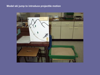 Model ski jump to introduce projectile motion 