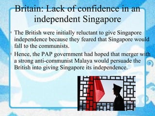 Britain: Lack of confidence in an independent Singapore ,[object Object],[object Object]