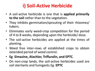Herbicides  Definition  Advantages & Limitations of Herbicide usage in  India  Nomenclature of Herbicides | PDF