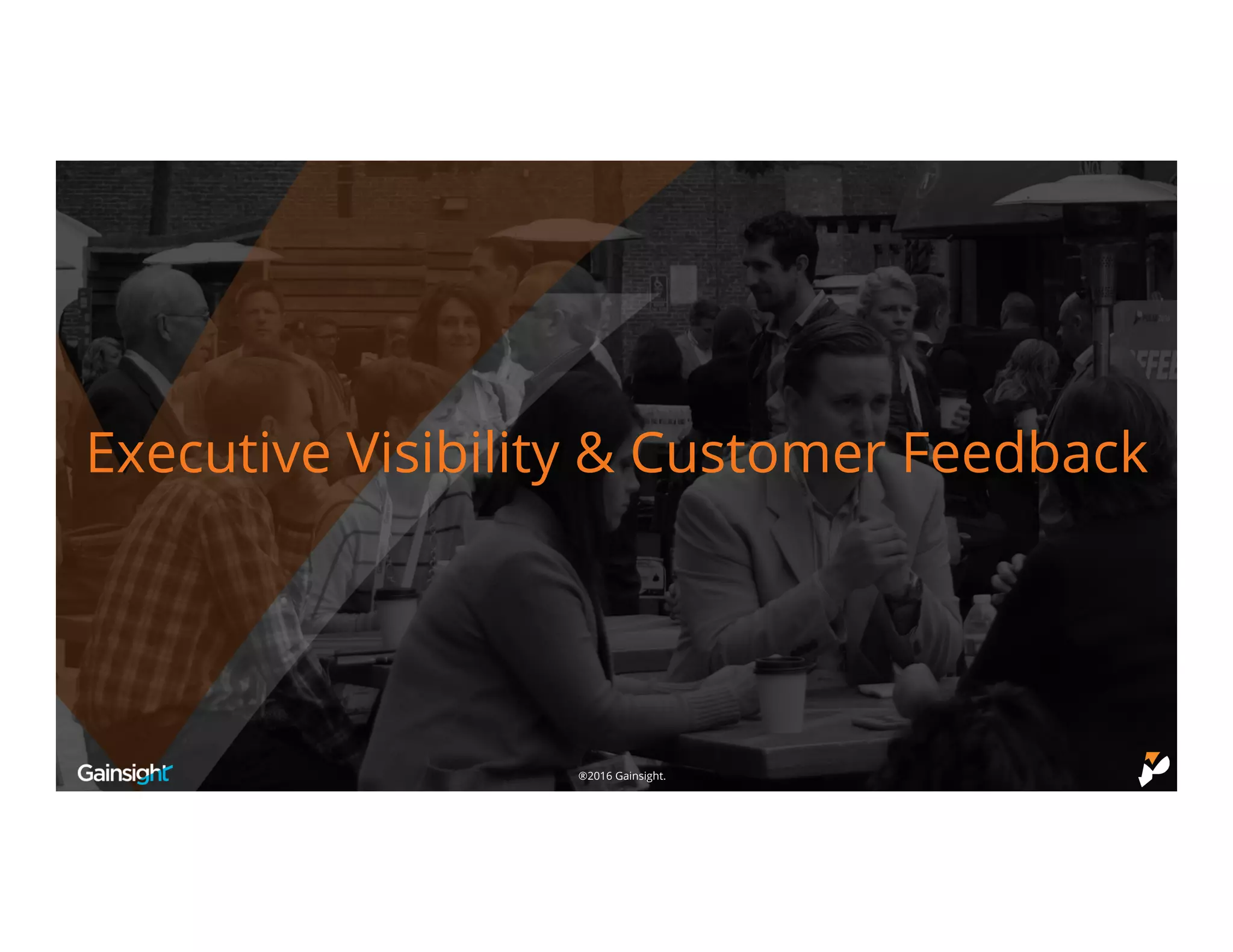 ©2016 Gainsight.®2016 Gainsight.
Executive Visibility & Customer Feedback
 