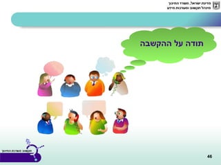 46
‫תודה‬‫על‬‫ההקשבה‬
 