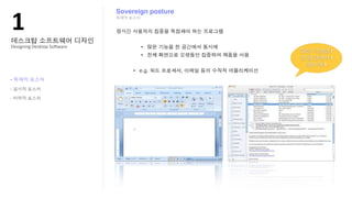 !"
                            Sovereign posture




Designing?Desktop?So@ware
                                                    !
                                                    !
                                                !

-
-

-
 