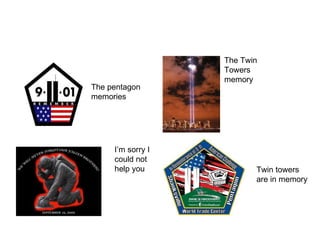 The Twin Towers memory The pentagon memories I’m sorry I could not help you Twin towers are in memory 