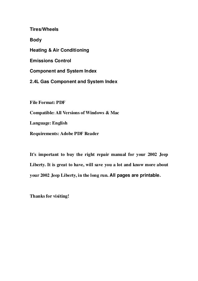 Jeep Liberty/KJ Jeep Liberty Online Manual Jeep